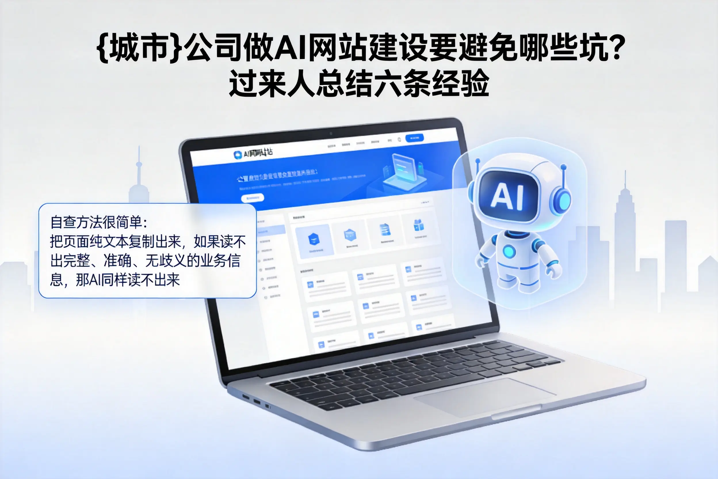 昆明公司做AI网站建设要避免哪些坑?过来人总结六条经验