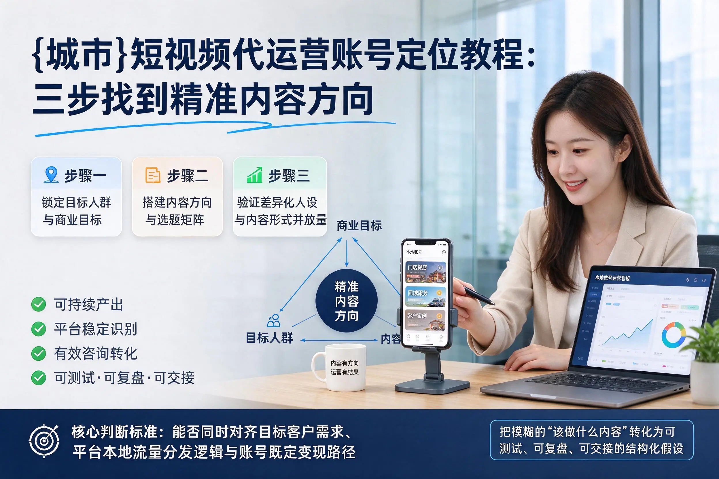昆明短视频代运营账号定位教程：三步找到精准内容方向