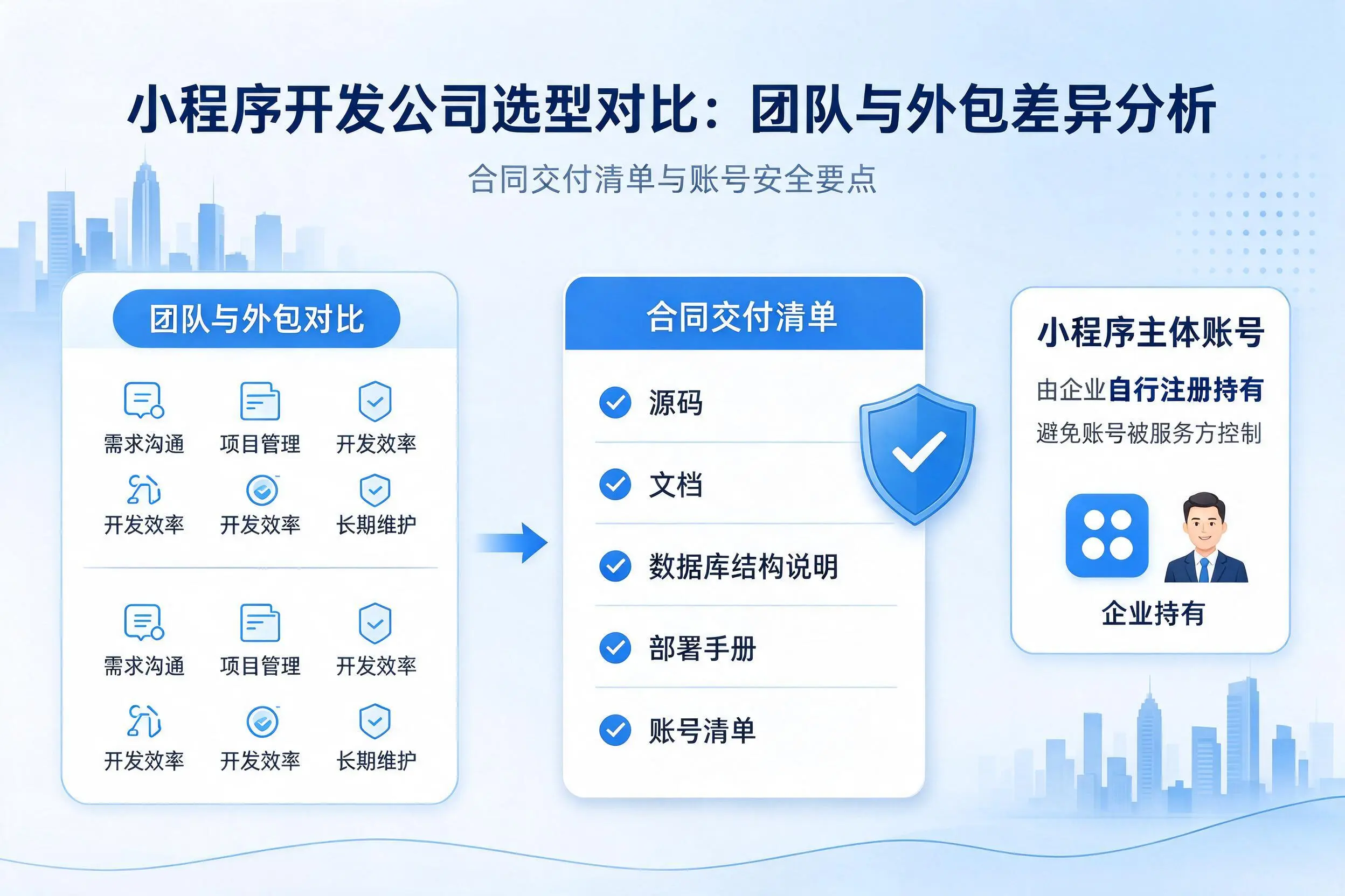 昆明小程序开发公司选型对比:团队与外包差异分析