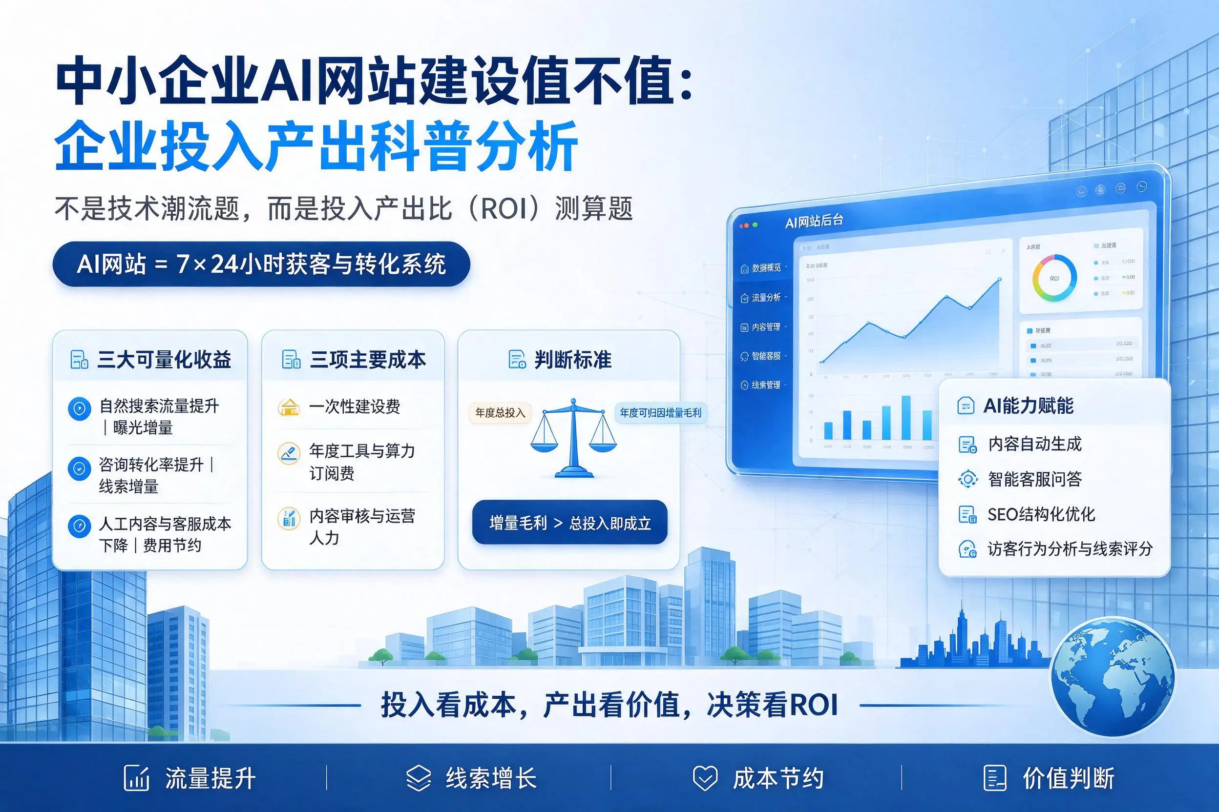 中小企业AI网站建设值不值：昆明企业投入产出科普分析