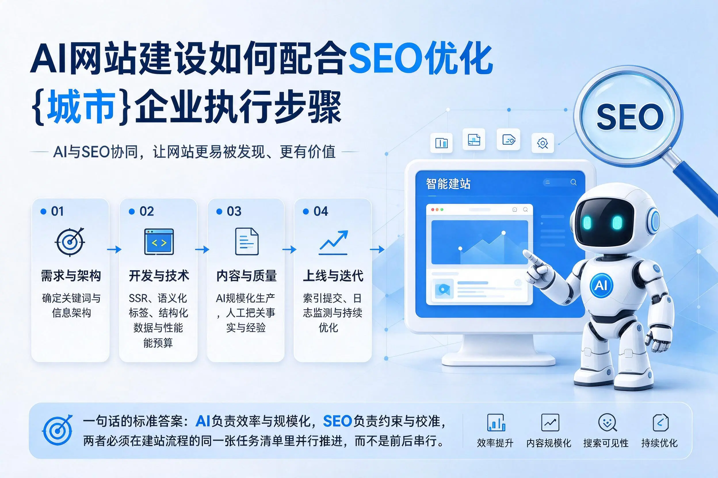 AI网站建设如何配合SEO优化,昆明企业执行步骤