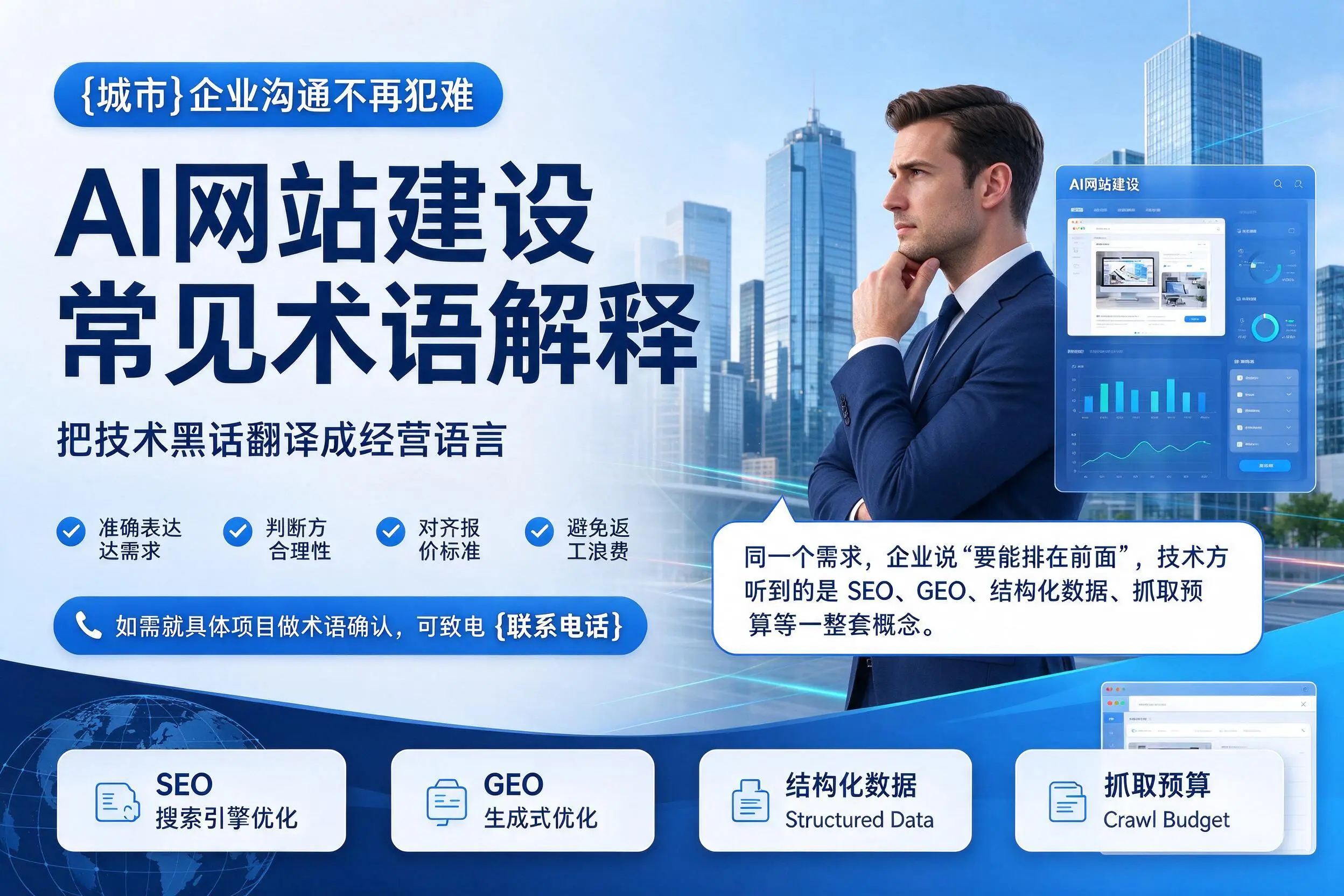 AI网站建设常见术语解释，昆明企业沟通不再犯难
