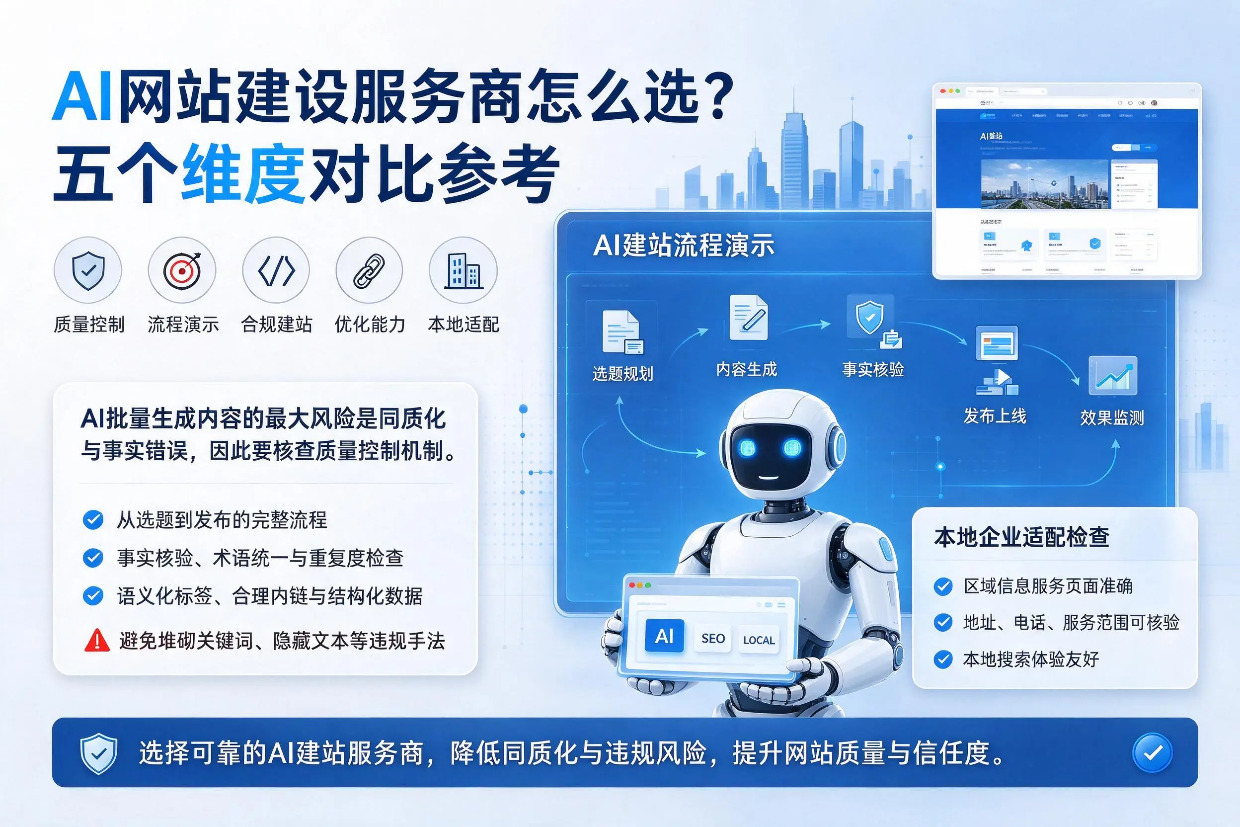 昆明AI网站建设服务商怎么选？五个维度对比参考
