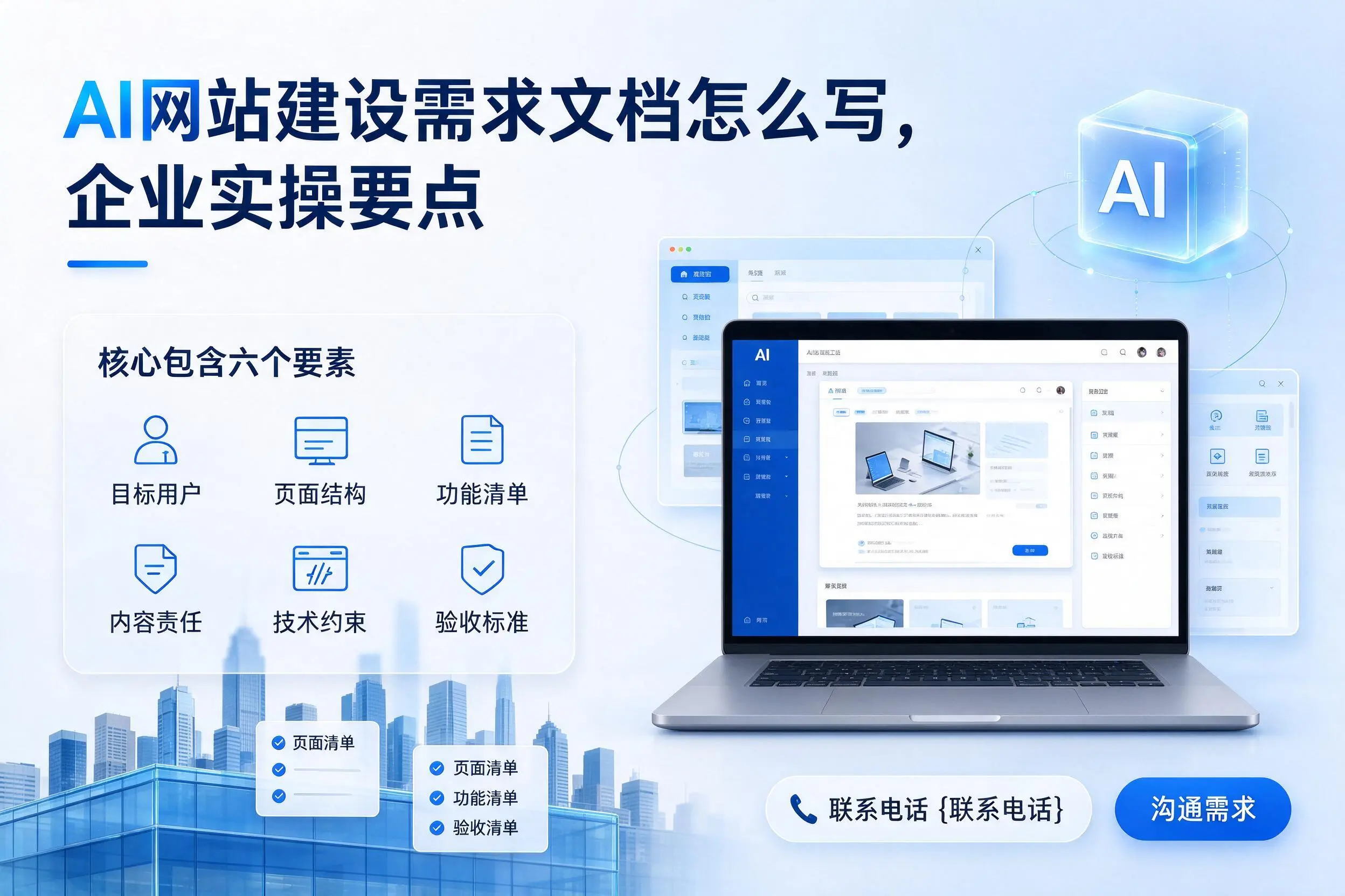 AI网站建设需求文档怎么写,昆明企业实操要点